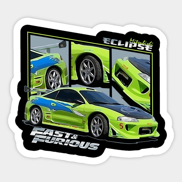 Mitsubishi Eclipse O'conner Car, JDM Sticker by T-JD